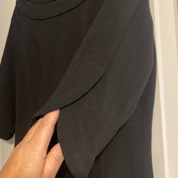 Calvin Klein Dress Black 3/4 Sleeve Stretch Sheath Career~ Holiday Size -6 - Picture 2 of 4